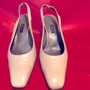 Bally cream heels